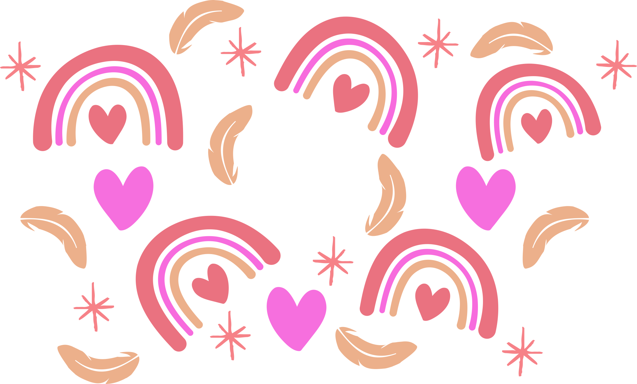 Rainbow Starbucks Tracing Svg Vector Free Vectors